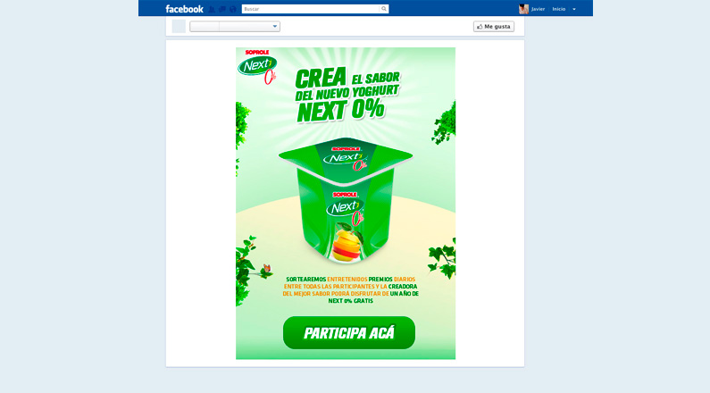 app sabores next soprole facebook